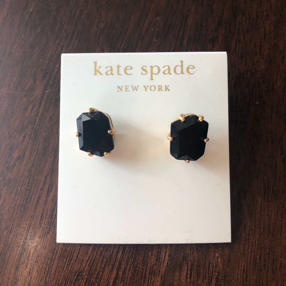 Kate Spade Black Square Stud Earrings
